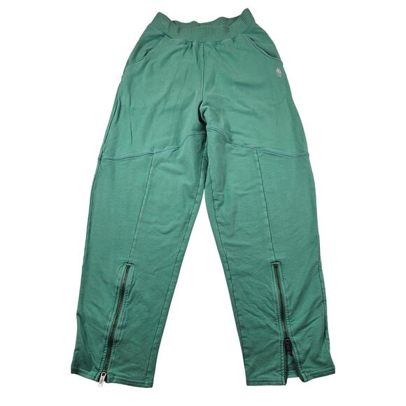 Free people movement sz S sea green ankle zip high waisted pocket joggers comfy - Picture 2 of 10